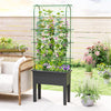 Lucktree Raised Garden Bed with Legs and Trellis for Climbing Plants