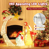 Lucktree 5 FT Christmas Nativity Set, Pre-Lit Nativity Scene w/ 140 Warm White LED Lights