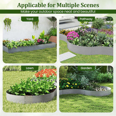 Lucktree 6 Pack Galvanized Steel Landscape Edging