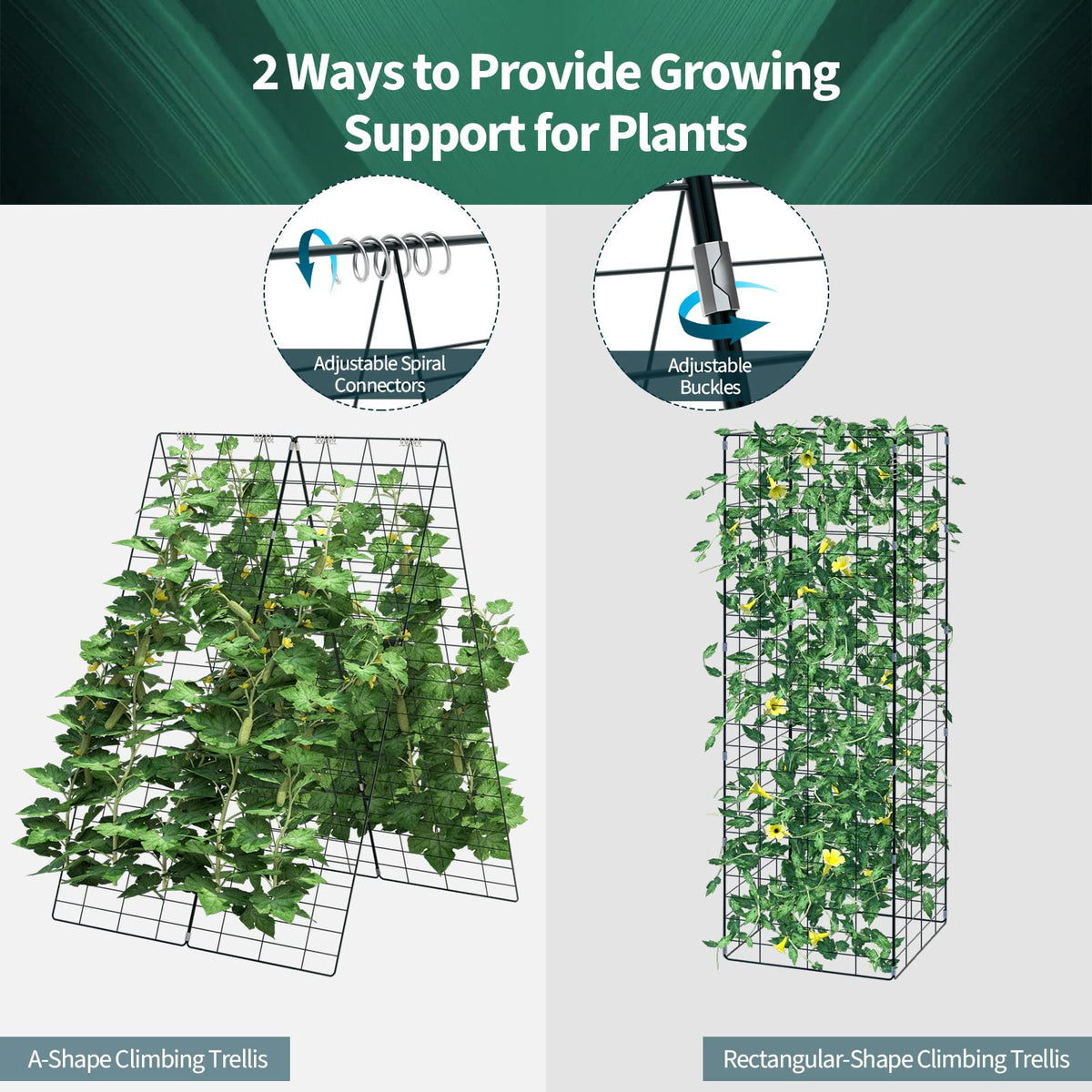 Lucktree 4 Panels Cucumber Trellis A-Frame Garden Trellis for Plant Climbing