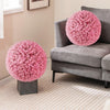 Lucktree 17.5 Inch Topiary Balls Artificial Outdoor Set of 2, Faux Pink Eucalyptus Decorative Balls
