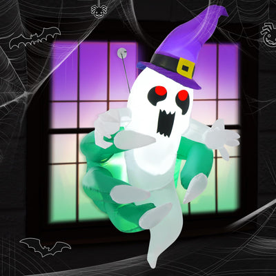 Lucktree 3.6 FT Halloween Inflatable Ghost Broke Out from Window