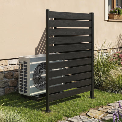 Lucktree 37" W x 61" H Outdoor Privacy Fence Screen with Ground Stakes & Base Feet (1/2)