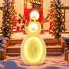 Lucktree 2.6 FT Lighted Christmas Decoration, Pre-Lit 2D Snowman with 3 Infinity Mirror Lights