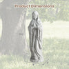 Lucktree Virgin Mary Praying Statue 29.5" | Blessed Mother Outdoor Religious Statue with Rosary Beads