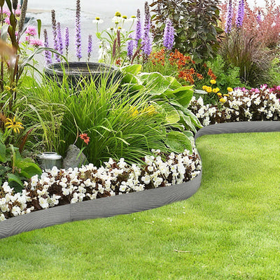 Lucktree Galvanized Metal Landscape Edging 6 Packs 20FT Heavy-Duty Hammer-in Edging Border