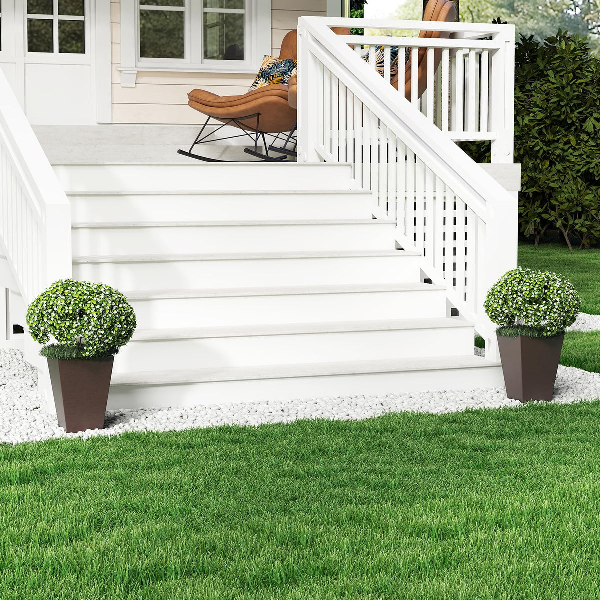 Lucktree Self-Watering Flower Pots withith Removable Inner Bucket & Drainage Holes