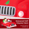 Lucktree 7.7 FT Long Lighted Xmas Inflatable Santa Claus & Reindeer Driving Red Car Gift Boxes