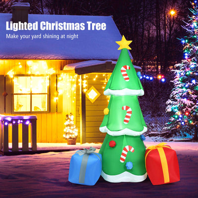 6FT Inflatable Christmas Tree w/Gift Boxes Blow Up Lighted Outdoor Decoration