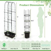 Lucktree Set of 2 Raised Garden Bed w/Trellis & Plant Cage, Planter Box w/ 71” Cucumber Trellis