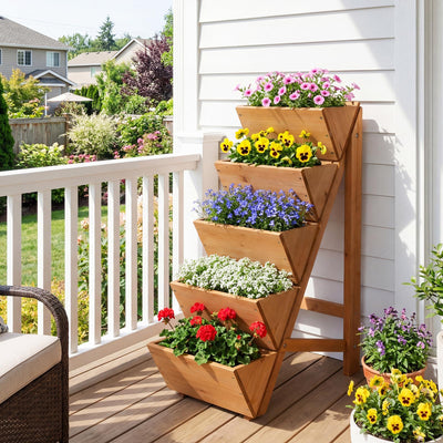 Lucktree 5-Tier Wooden Vertical Raised Garden Bed