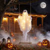 5 FT Halloween Hanging Swing Ghost Decoration with LED Lights