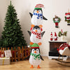 Lighted Penguins Decoration with Warm White Lights and Cute Hats