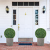 Lucktree 2 PCS 16 Inch Artificial Plant Topiary Ball, Round Faux Boxwood Balls Outdoor, Wedding and Home Décor