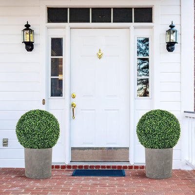 Lucktree 2 PCS 16 Inch Artificial Plant Topiary Ball, Round Faux Boxwood Balls Outdoor, Wedding and Home Décor