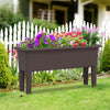 Lucktree Raised Garden Beds Outdoor Set of 2, Self-Watering Planter Box with Detachable Legs & Drainage Hole