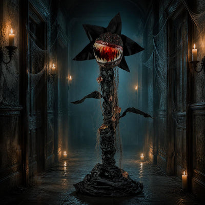 Lucktree 6.2 FT Halloween Animated Standing Horror Piranha Plant Decoration