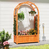 Lucktree Raised Garden Bed with Arch Trellis