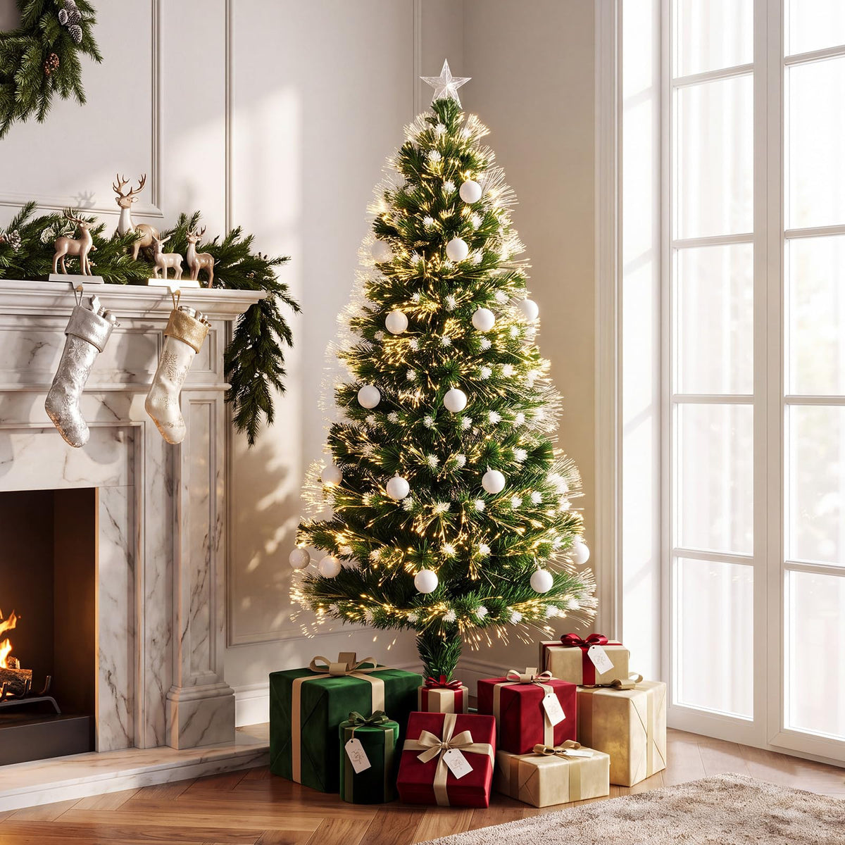 5 FT Pre-Lit Fiber Optical Artificial Christmas Tree