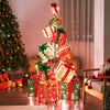Lucktree 15 Pieces Stackable Pre-lit Lighted Boxes Tower w/ 450 Warm White Lights