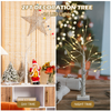 Lucktree 2FT Lighted Birch Tree, Artificial Small Tree White Christmas Tree - LucktreeUS