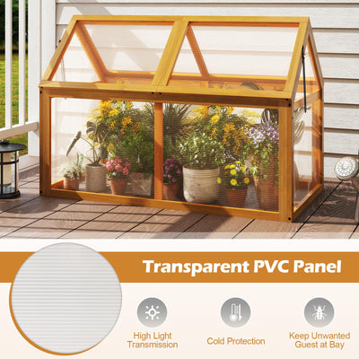 Lucktree Portable Raised Flower Planter Protection with Transparent Panels & Adjustable Roof