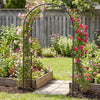 Lucktree 86'' Heavy Duty Steel Pergola Arch with Ground Stakes for Climbing Plants