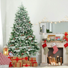 Lucktree 6.5FT Snow Flocked Christmas Tree - LucktreeUS
