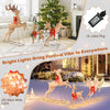 Lucktree 3 Pieces Light up Christmas Reindeers Pre-lit Glittering Reindeer Family Set