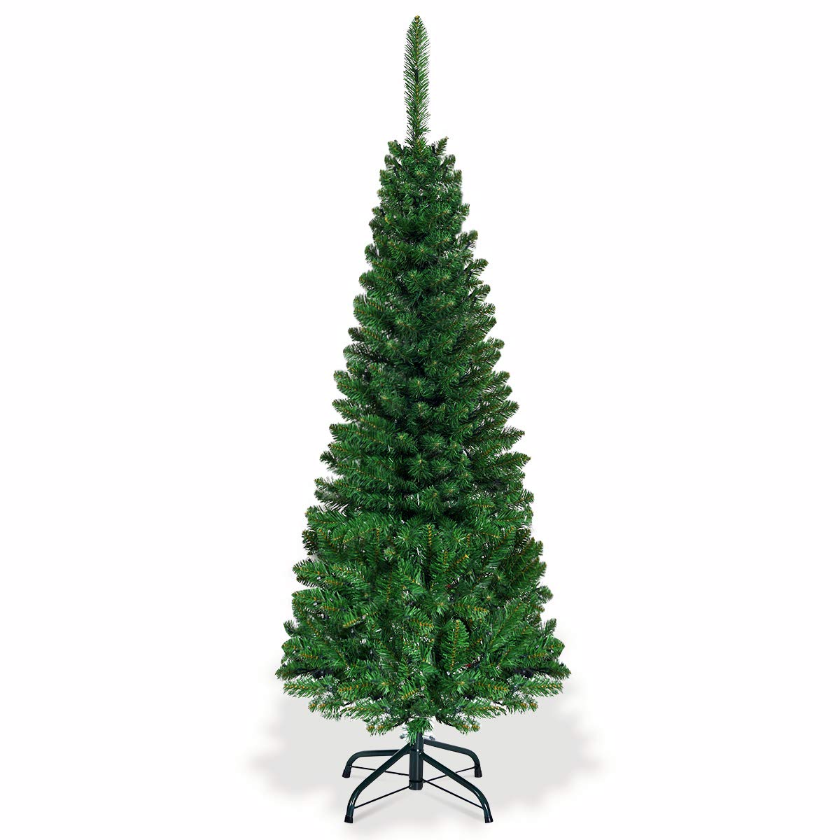 Lucktree 4.5FT / 6.5FT / 7.5FT Prelit Pencil Christmas Tree, Premium Hinged Fir Tree - LucktreeUS