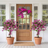 Lucktree 2 Pack Artificial Bougainvillea Trees | 43.5" Sun-Protective Fake Silk Floral Plants