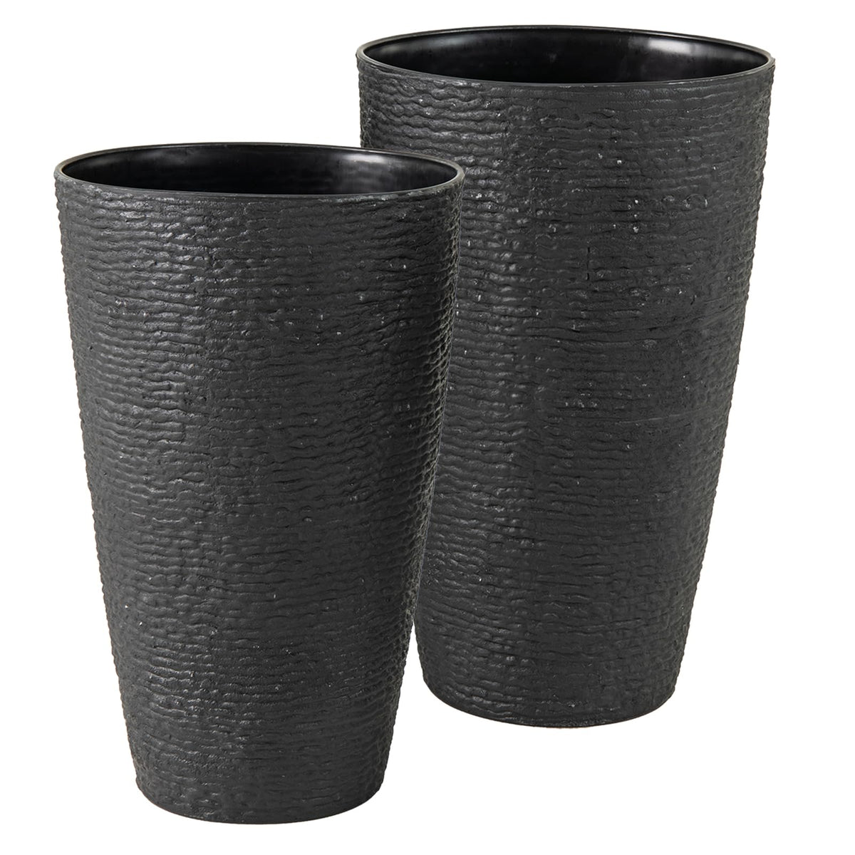 Lucktree 21” Tall Round Tapered All Weather Flower Pots Set of 2