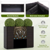 Lucktree 32”x11”x24" Wicker Raised Garden Bed