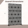 Lucktree 72''H x 48''W Freestanding Metal Privacy Screen with Stable Legs