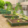 Lucktree Garden Trellis, Tall Galvanized Steel Trellis for Climbing Plants