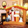 Lucktree 6 FT Christmas Inflatables Nativity Scene Outdoor Decoration
