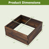 Lucktree 23" x 23" Square Wooden Raised Garden Bed (1/2)