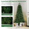 Lucktree 7.5ft Artificial Christmas Tree, Unlit Green Hinged Xmas Full Tree with 1019 Lush Branch Tips