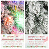 Lucktree 3' 4' 5' Pre-Lit Snow Flocked Christmas Tree Set of 3 with 300 Multicolored LED Lights