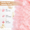 6FT Pink Artificial Christmas Tree with Folding Metal Stand