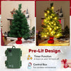 Lucktree Tabletop Battery Operated Small Fir Xmas Tree with Warm White LED Lights