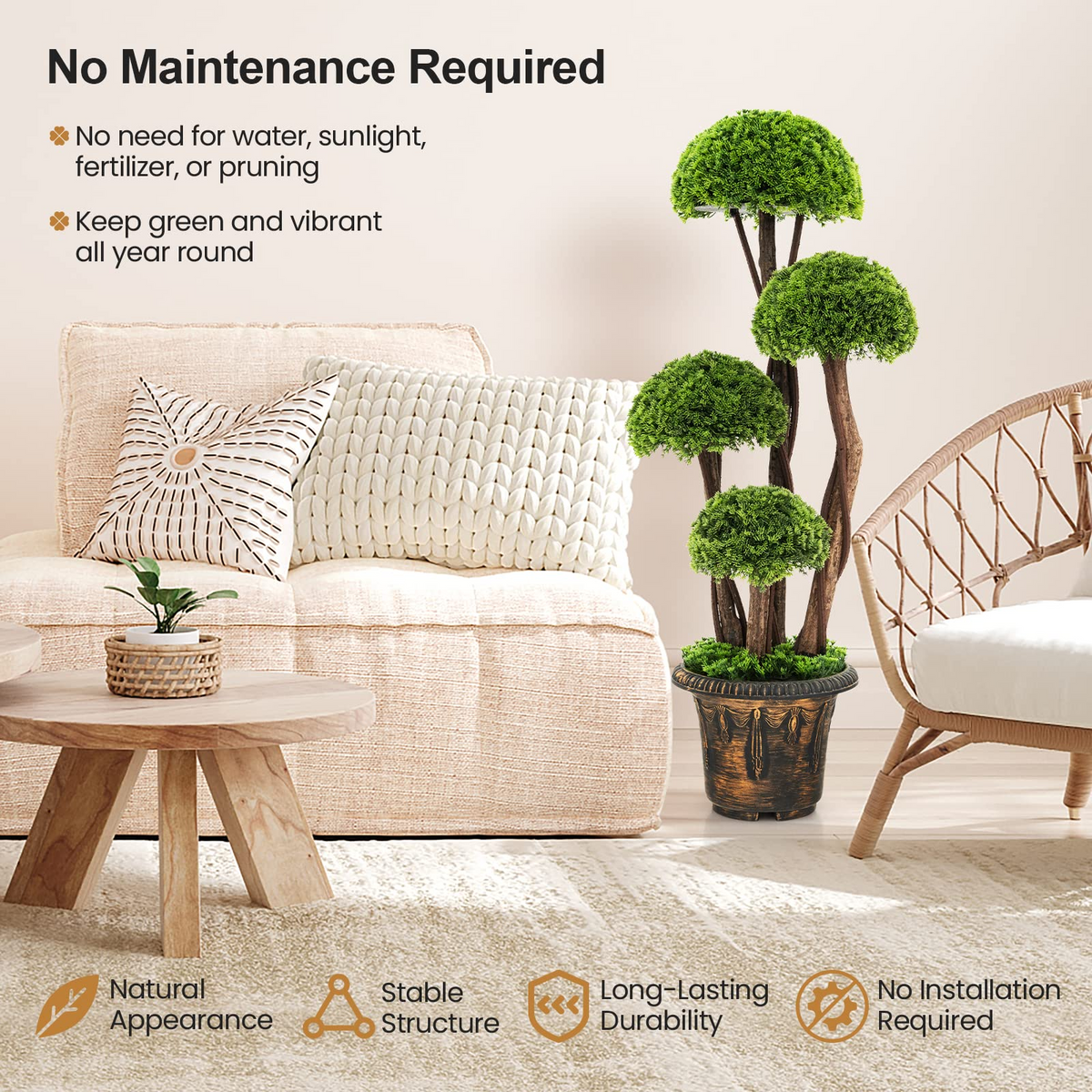Lucktree Artificial Cypress Topiary Ball Tree - LucktreeUS
