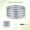 Lucktree Galvanized 2 x 2 x 1 FT Round Outdoor Planter Box with Open-Ended Base (1/2)