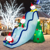 Lucktree Christmas Inflatable Polar Bear Slide Scene Decoration