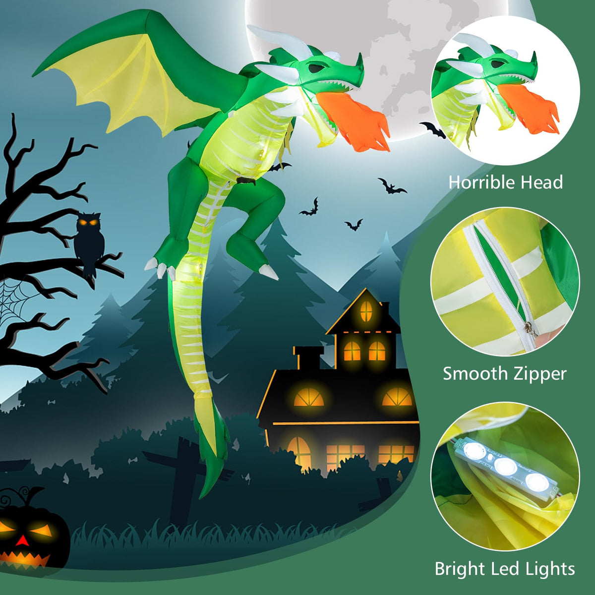Lucktree 5.2 FT Hanging Halloween Inflatable Decoration