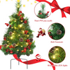 Lucktree Set of 2 Pathway Christmas Trees, 2FT Pre-Lit Artificial Xmas Trees - LucktreeUS