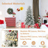 Lucktree 6FT / 7FT / 8FT Pre-Lit Snow Flocked Christmas Tree with PE & PVC Mixed Branch Tips