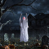 Lucktree 6.6 FT Halloween Animated Swing Ghost with Light up Eyes