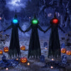 9.3 FT Outdoor Halloween Decoration Light Up Witch Stakes Set of 3