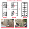 Lucktree Folding Metal Plant Rack, 4 Tiers Corner Shelf Plant Stand